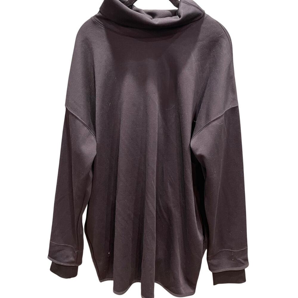 Nike Maternity Reversible Dri-Fit Pullover Black XL Long Sleeve Nursing Gym - Picture 3 of 9